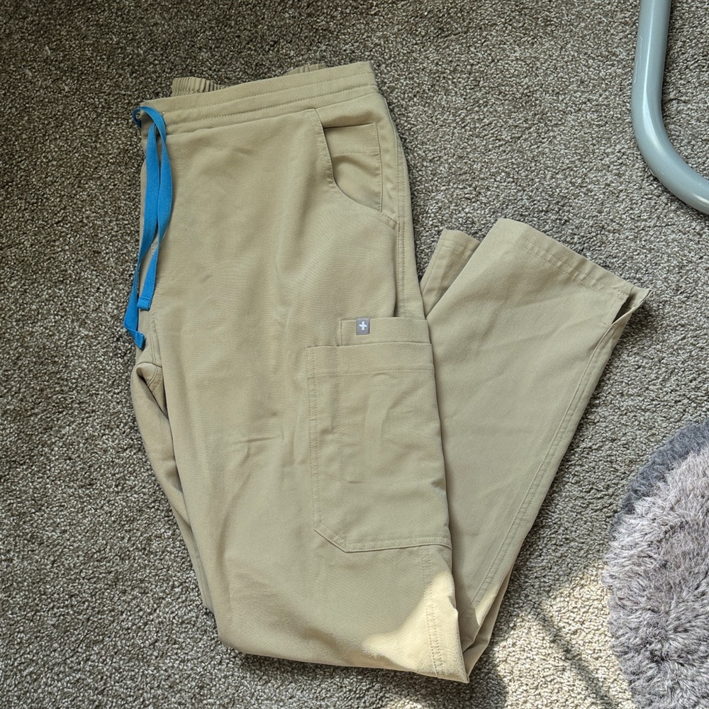 FIGS Tan Medium Straight Leg